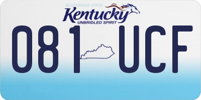 KY license plate 081UCF