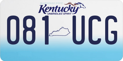 KY license plate 081UCG