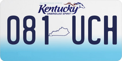 KY license plate 081UCH