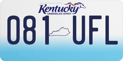 KY license plate 081UFL