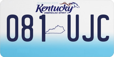 KY license plate 081UJC