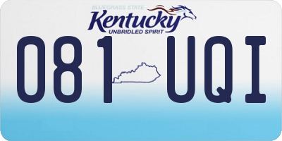 KY license plate 081UQI