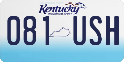KY license plate 081USH