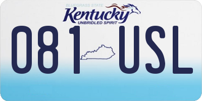 KY license plate 081USL