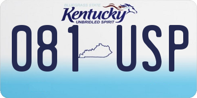 KY license plate 081USP
