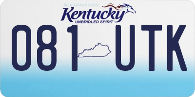 KY license plate 081UTK