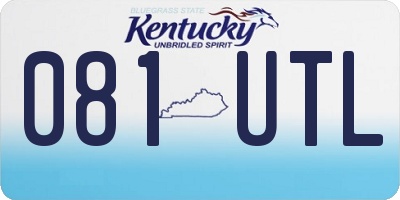 KY license plate 081UTL