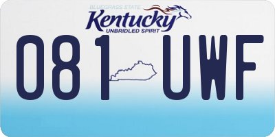 KY license plate 081UWF