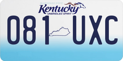 KY license plate 081UXC