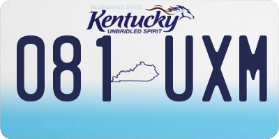 KY license plate 081UXM