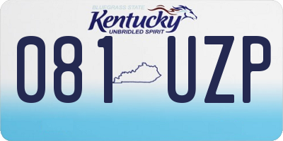 KY license plate 081UZP
