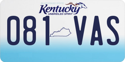 KY license plate 081VAS