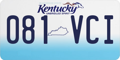 KY license plate 081VCI