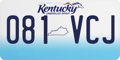 KY license plate 081VCJ