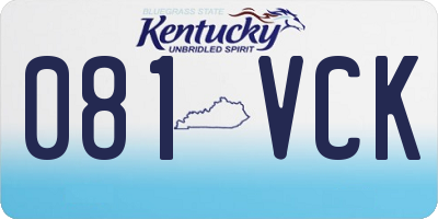 KY license plate 081VCK