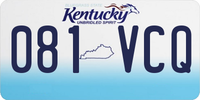 KY license plate 081VCQ