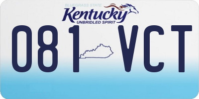 KY license plate 081VCT