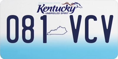 KY license plate 081VCV