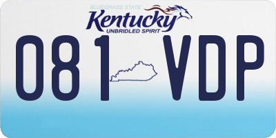 KY license plate 081VDP