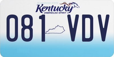 KY license plate 081VDV