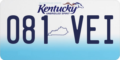 KY license plate 081VEI