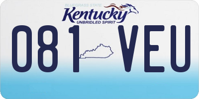 KY license plate 081VEU