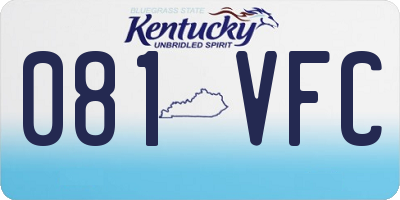 KY license plate 081VFC