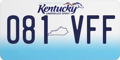 KY license plate 081VFF