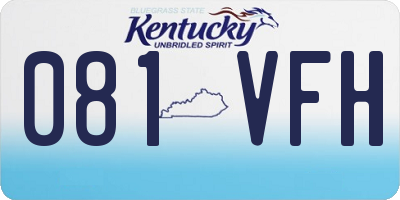 KY license plate 081VFH