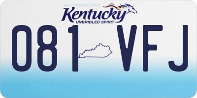 KY license plate 081VFJ