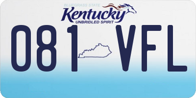 KY license plate 081VFL
