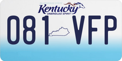 KY license plate 081VFP