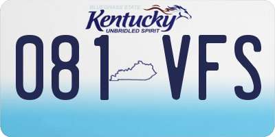KY license plate 081VFS
