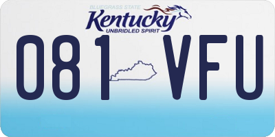 KY license plate 081VFU