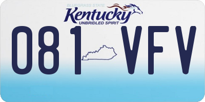 KY license plate 081VFV