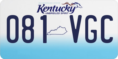 KY license plate 081VGC