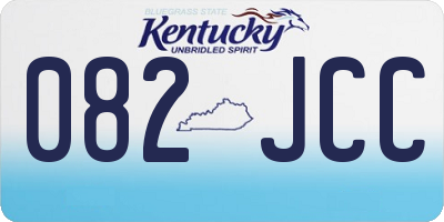 KY license plate 082JCC