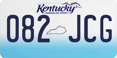 KY license plate 082JCG