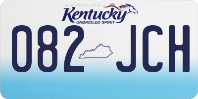 KY license plate 082JCH