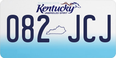 KY license plate 082JCJ