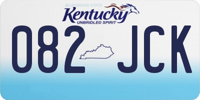 KY license plate 082JCK