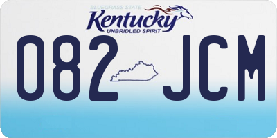 KY license plate 082JCM