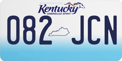 KY license plate 082JCN