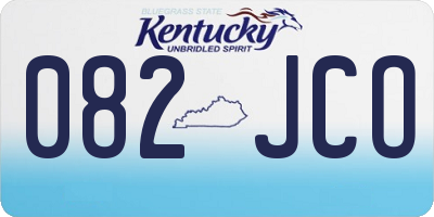 KY license plate 082JCO