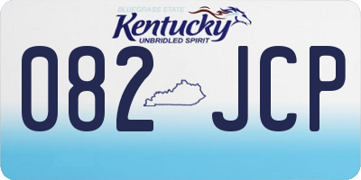 KY license plate 082JCP