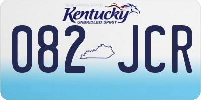 KY license plate 082JCR