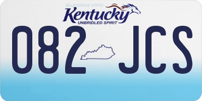 KY license plate 082JCS