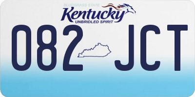 KY license plate 082JCT