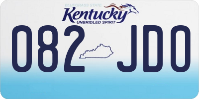 KY license plate 082JDO