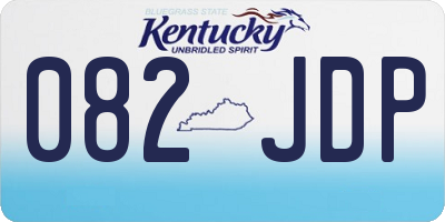 KY license plate 082JDP